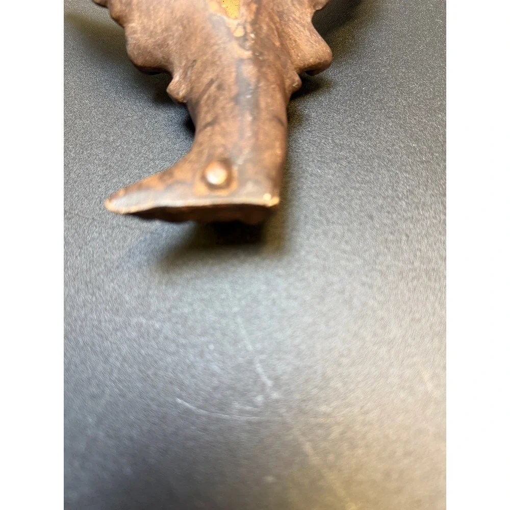 Vintage Bronze Tone Ceramic Angel Wall Hanging Figurine Religious Decor 7.5 Inch